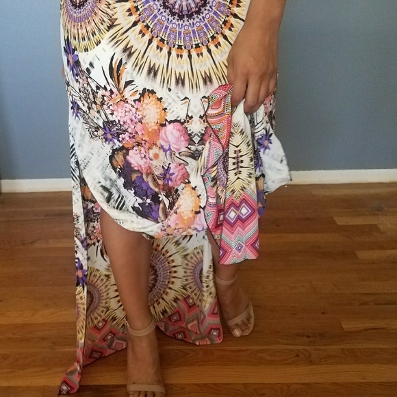 🏷CLEARANCE BOHO STRAPLESS SWEETHEART MAXI DRESS - Picture 5 of 5